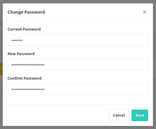 Change admin password